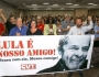 Lula é recebido com festa pela Direção Nacional da CUT